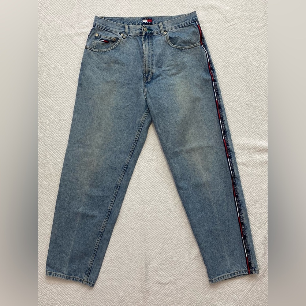 Y2K Tommy Hilfiger jeans stripes up sides
